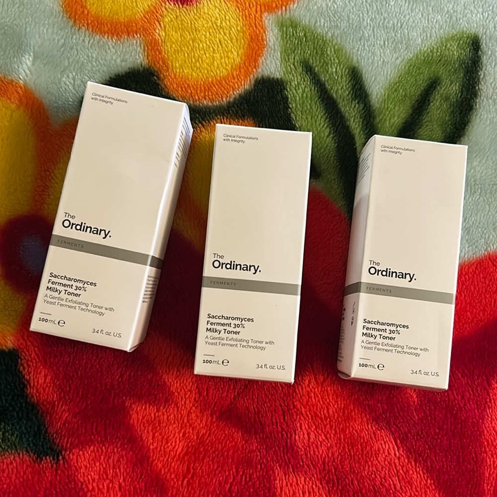 The Ordinary Saccharomyces Ferment 30% Milky Toner lot of 3